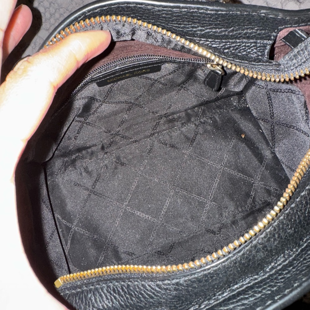 Michael Kors Black Satchel and Wallet Set with Gold Accents - Picture 3 of 8